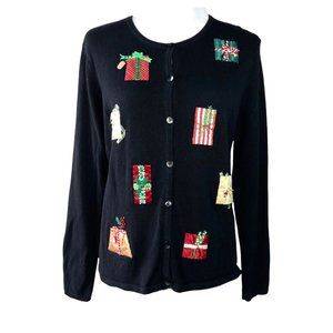 VTG Cambridge Dry Goods Handmade Christmas Presents Button up Cardigan Women's S